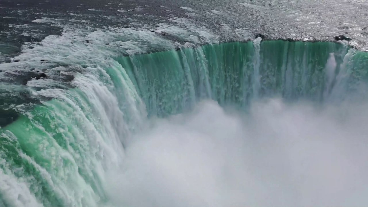 Close up video of the waterfall