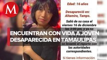 Localizan con vida a Yazmín Alejandra, joven desaparecida en Tamaulipas