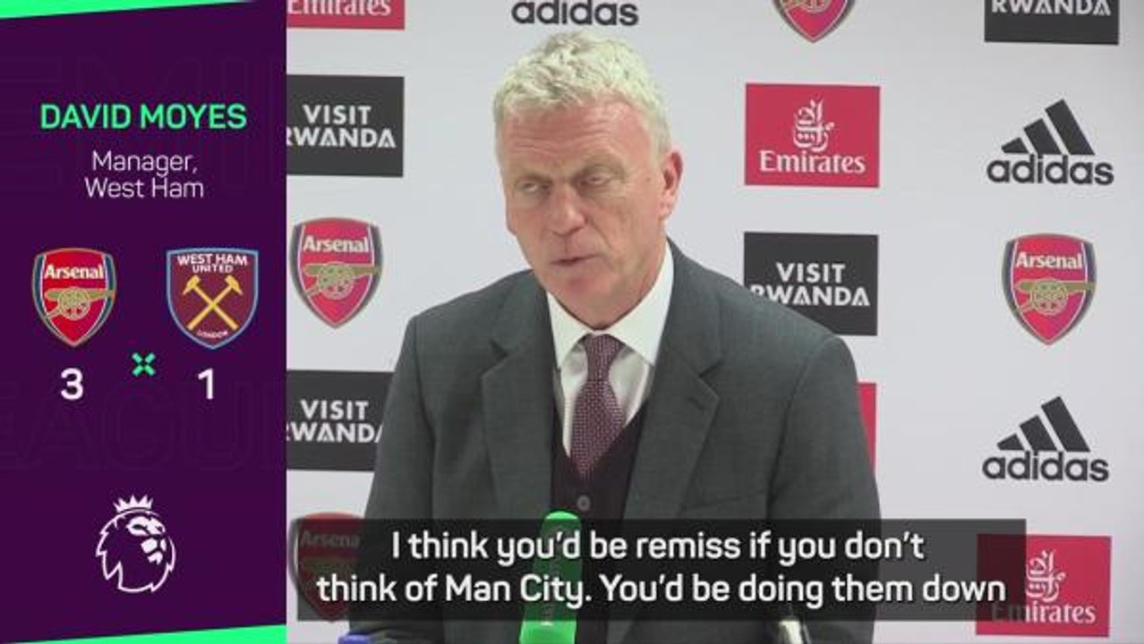 Moyes sees Manchester City as big threat to Arsenal despite Emirates defeat