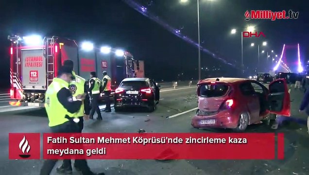 Fatih Sultan Mehmet Köprüsü'nde zincirleme kaza