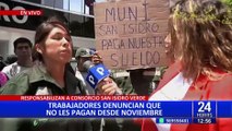 San Isidro: trabajadores del municipio denuncian falta de pagos