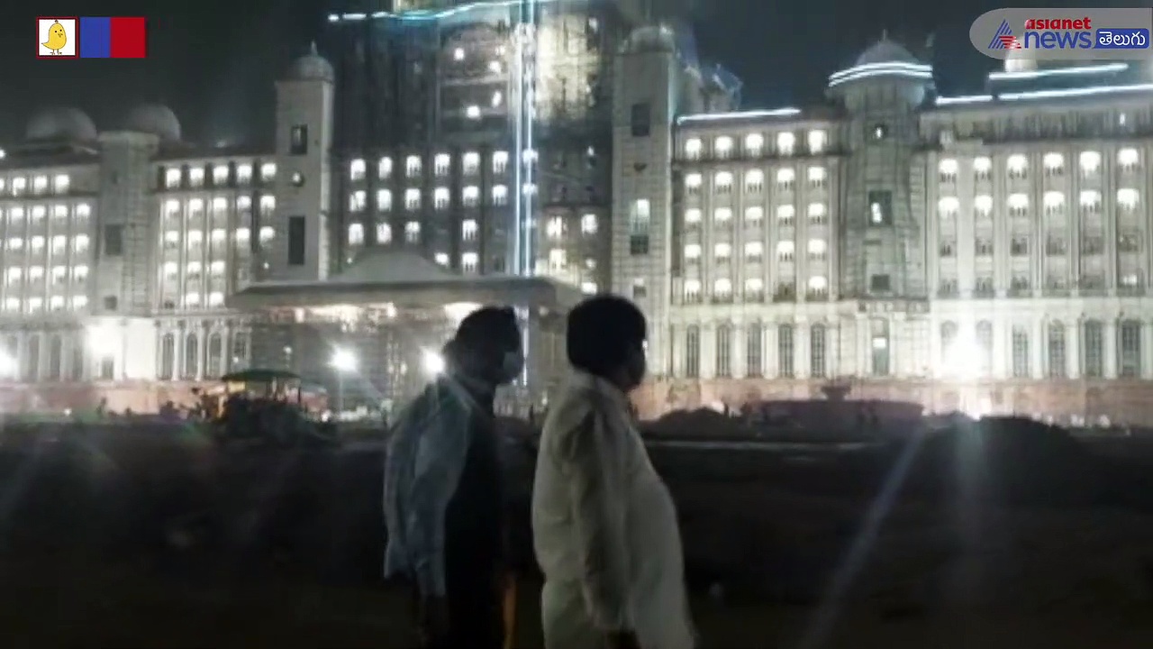 విద్యుత్ దీపాల కాంతుల్లో దగదగా వెలిగిపోతున్న తెలంగాణ సచివాలయం...  