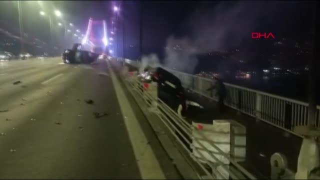 İSTANBUL-FATİH SULTAN MEHMET KÖPRÜSÜ'NDE ZİNCİRLEME KAZA, YARALILAR VAR-1