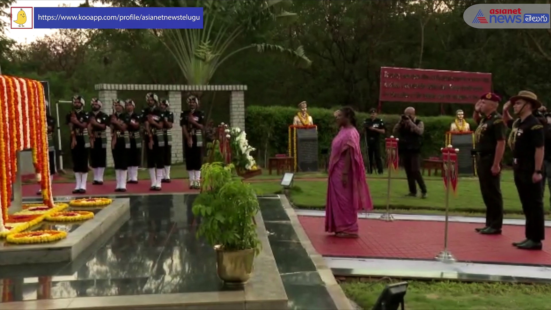 బొల్లారం వార్ మెమోరియల్ కు రాష్ట్రపతి ద్రౌపది ముర్ము... అమరజవాన్లకు ఘన నివాళి