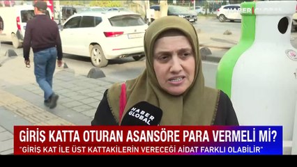 Giriş katta oturan asansöre para vermeli mi?