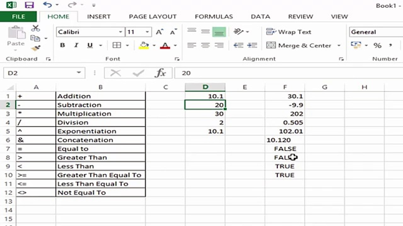 Advance Excel Lesson 9 - Excel Formula Basics
