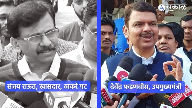 Sanjay raut on Devendra fadnavis: Maharashtra karnataka सीमावावर राऊत विरुद्ध फडणवीस जुंपली । Winter session। sakal