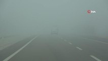 Aksaray'da yoğun sis görüş mesafesini 20 metreye düşürdü