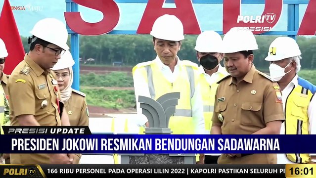 PRESISI UPDATE 16.00 WIB Presiden Jokowi Resmikan Bendungan Sadawarna, Kab. Sumedang