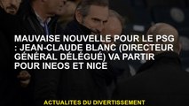 Mauvaise nouvelle pour le PSG: Jean-Claude Blanc  partira pour Ineos et Nice