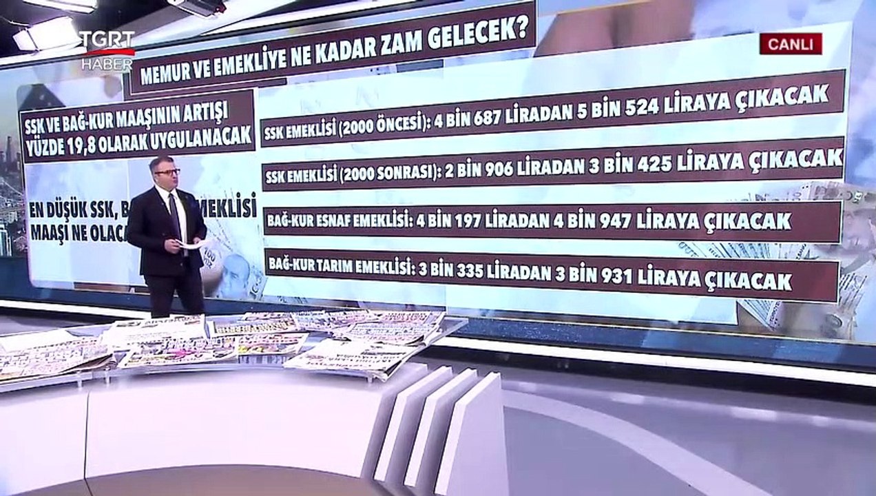 Memur ve Emekliler Ne Kadar Zam Alacak? Cem Küçük Kalem Kalem Hesapladı - TGRT Haber