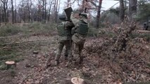Cephe hattındaki Ukraynalı askerlerin soğukla mücadelesi