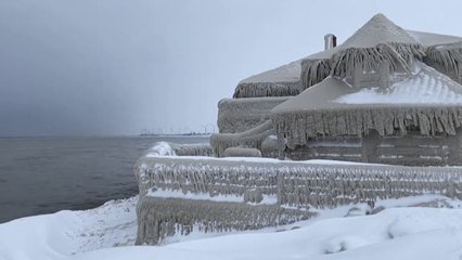 La tormenta de frío congela completamente un restaurante del norte de Nueva York