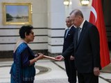 Cumhurbaşkanı Erdoğan, Sri Lanka Büyükelçisi Saranya Hasanthi Urugodawatte Dissanayake'yi kabul etti