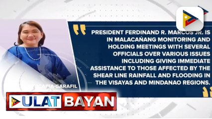 Pang. Ferdinand R. Marcos Jr., nakatutok sa sitwasyon sa Visayas at Mindanao