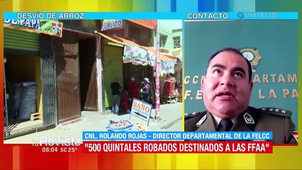 FELCC revela que el robo de arroz de Emapa lo ejecutaron “presuntos funcionarios” cerca del cuartel Ingavi