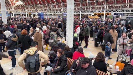 London Paddington packed on Bank Holiday as engineering delays post-strike trains
