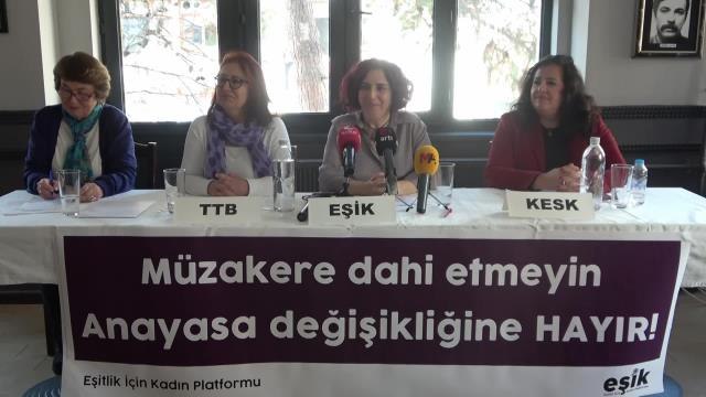 Sivil Toplum Kuruluşlarından Anayasa Değişikliği Değerlendirmesi... Eşik Sözcüsü Sevilay Çelenk: Laiklik İlkesinden Sapma, Açık Bir İhlal Söz...