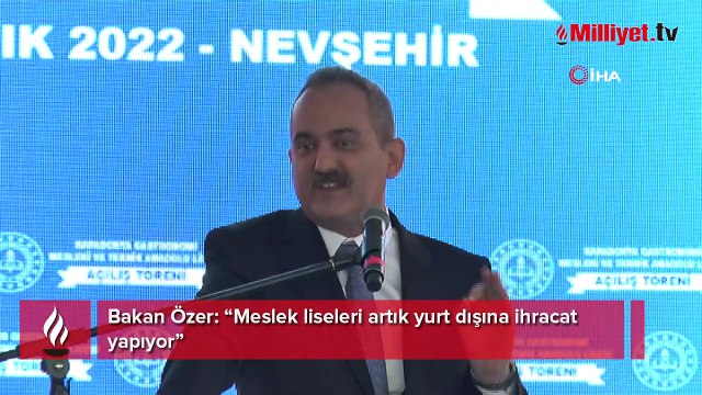 Bakan Özer: Meslek liseleri artık yurt dışına ihracat yapıyor