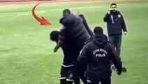 Görüntü Türkiye'den! Kulüp başkanı futbolcuya uçarak tokat attı