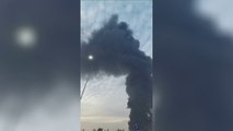 فيديو متداول لحريق بمصفاة لاناز النفطية على طريق أربيل في منطقة الكويرة بالعراق