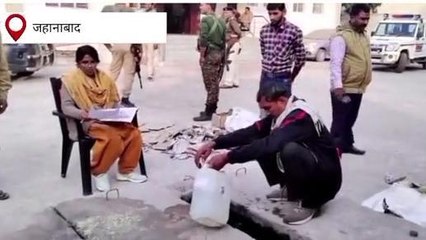 जहानाबाद: विभिन्न थानों से जब्त शराब का किया गया विनष्टिकरण