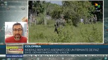 Indepaz reporta asesinato de un firmante de paz en Colombia