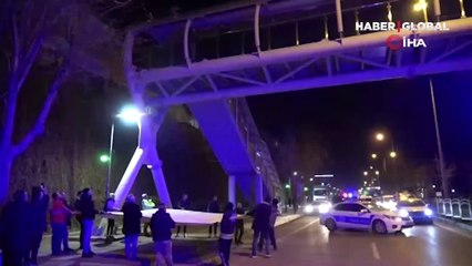 Yozgat'ta üst geçitte intihar girişimini, emniyet müdürü engelledi!