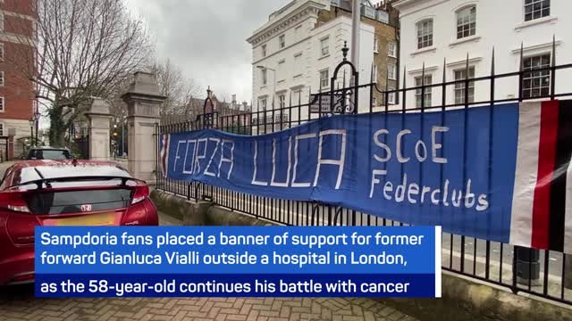 'Forza Luca!' - Sampdoria fans leave banner in support of Gianluca Vialli