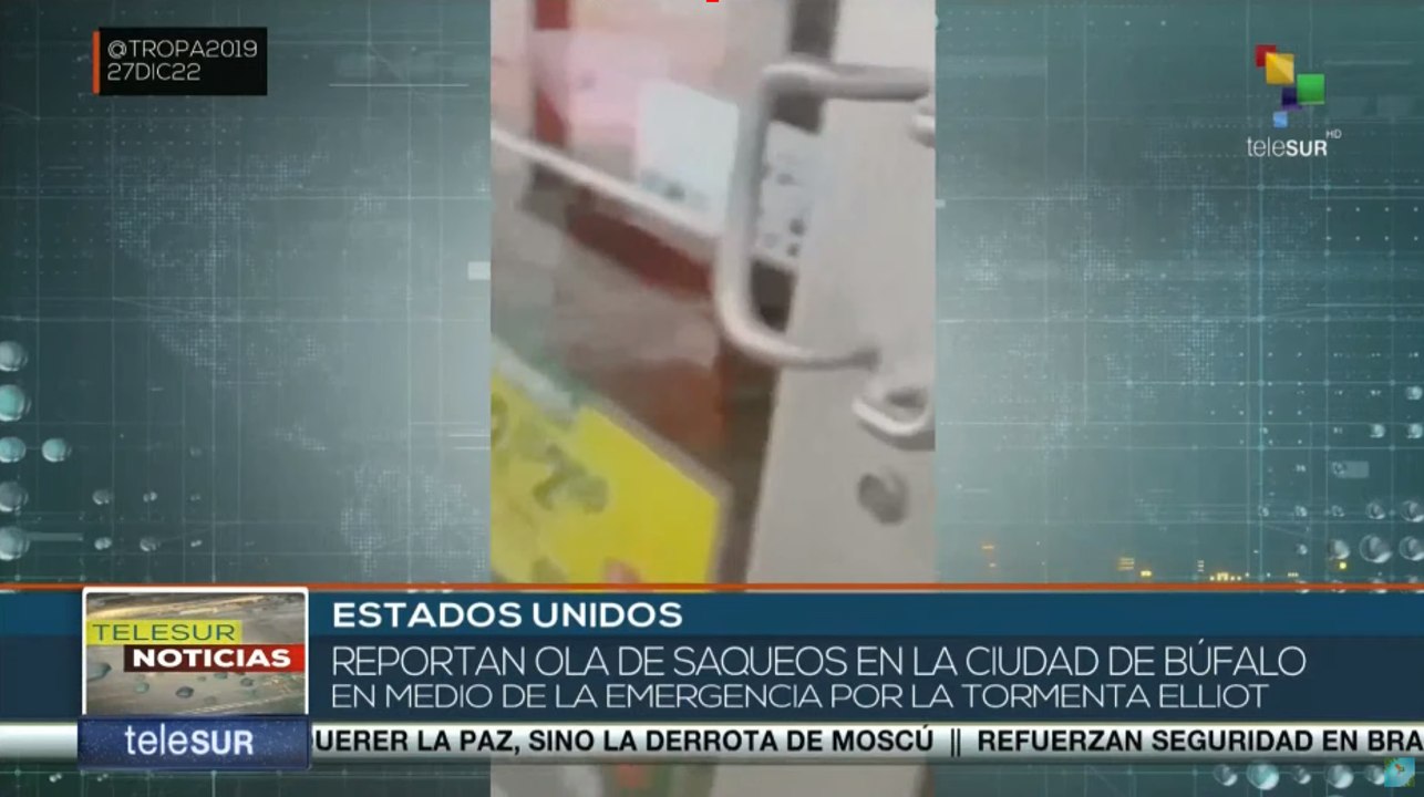 teleSUR Noticias 15:30 27-12: Estados Unidos reporta incremento de saqueos por ola invernal