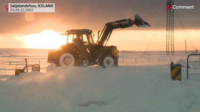 Watch: Roads are snowy all over Iceland, trapping residents and holidaymakers