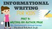 Writing an Author’s Page | Informational Writing for Kids | Part 9