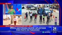 Joven muere aplastada por un poster de luz en la Panamericana Sur