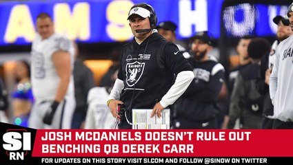 Josh McDaniels Has Not Ruled Out Benching Derek Carr
