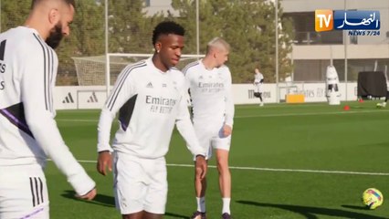 ميليتاو فينيسيوس ورودريغو يعودون لتدريبات ريال مدريد