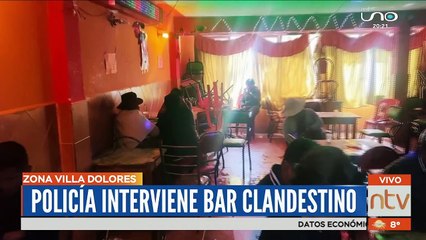 La policía intervino un bar clandestino en la zona de villa Dolores de El Alto 