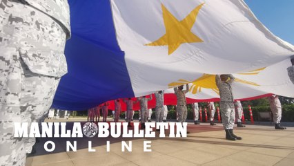 Philippine Navy conduct a flag-raising rehearsal at Dr. Jose Rizal's shrine