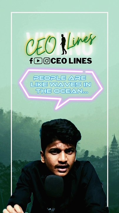 People are like waves in the ocean | ceo lines | Vishnu Vardhan Raju Chamarthi