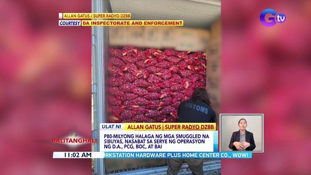 P80-M halaga ng mga smuggled na sibuyas, nasabat sa serye ng operasyon ng DA, PCG, BOC, at BAI | BT