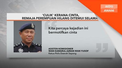 Kes Remaja Hilang | Mangsa ditemui, tiga suspek ditahan