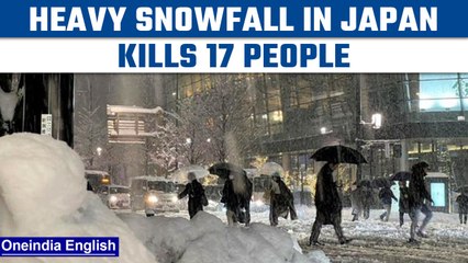 Japan faces heavy snowfall, 17 people dead and more than 90 injured| Oneindia News *News