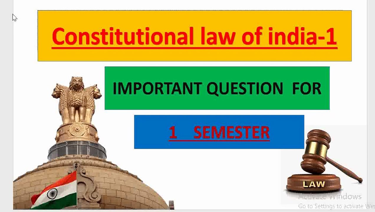 Top 13 Constitutional law of india _ Exam IMPORTANT QUESTION  1st SEMESTER