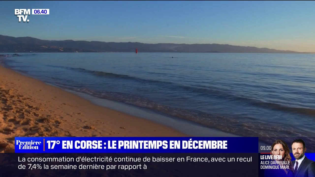 En Corse, les vacanciers et professionnels du tourisme profitent de températures exceptionnellement douces pour la saison