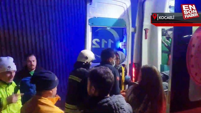 Kocaeli'de beton mikseri otomobile çarpıp bahçeye uçtu