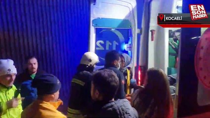 Kocaeli'de beton mikseri otomobile çarpıp bahçeye uçtu