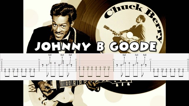 CHUCK BERRY - JOHNNY B GOODE Guitar Tab | Guitar Cover | Karaoke | Tutorial Guitar | Lesson | Instrumental | No Vocal
