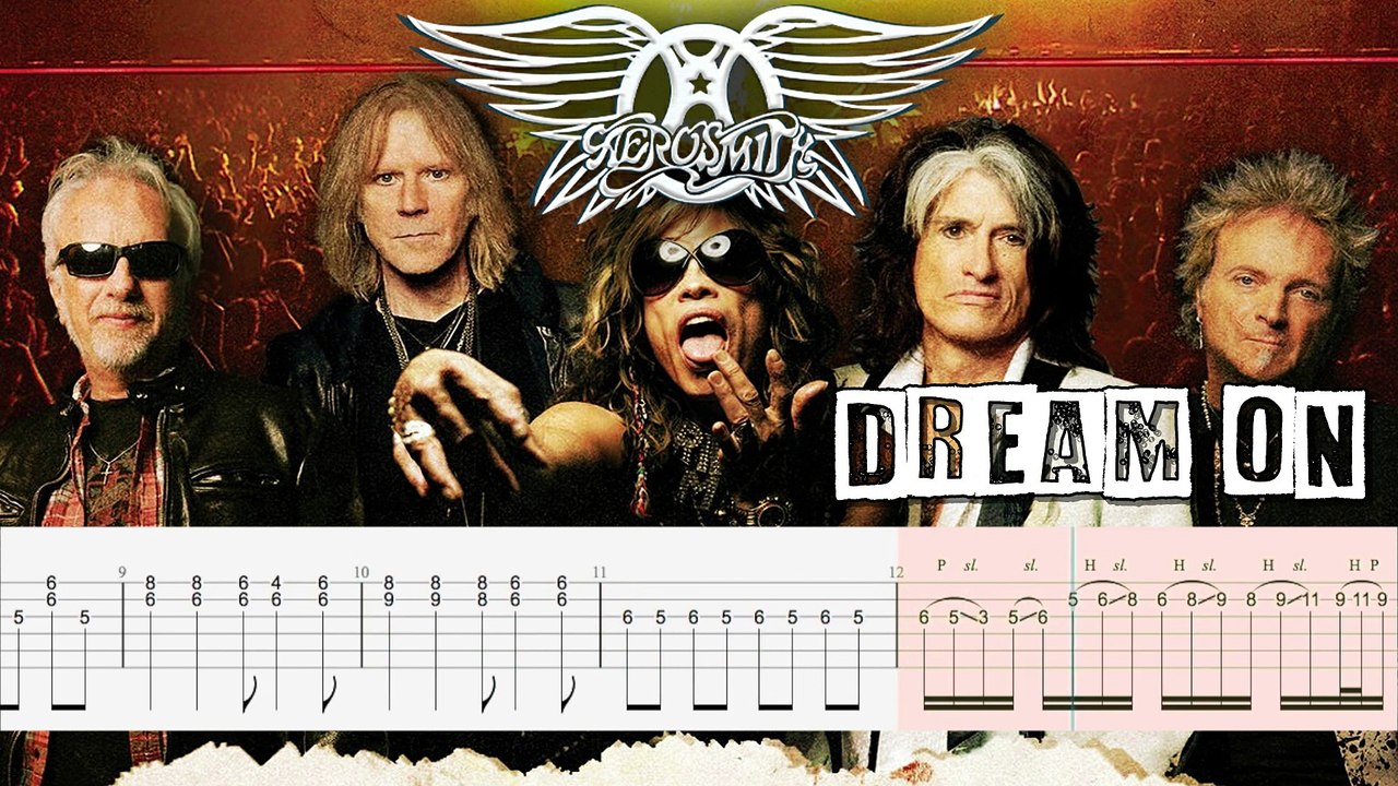 AEROSMITH - DREAM ON Guitar Tab | Guitar Cover | Karaoke | Tutorial Guitar | Lesson | Instrumental | No Vocal