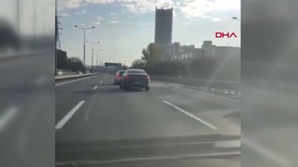 BASIN EKSPRES YOLUNDA TRAFİKTE AKIL ALMAZ MAGANDALIK