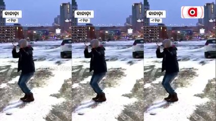 Tourist Dances On Samblpuri Song In Bone-Chilling Cold In Canada