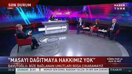 Canlı yayında Bahçeli gerginliği | Kübra Par, Davutoğlu'nun "Bahçeli o küçük aklıyla..." sözlerini düzeltmesini istedi